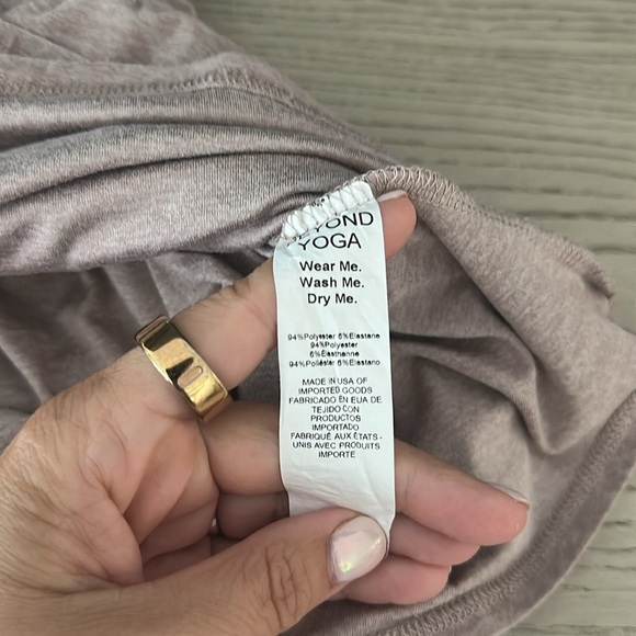 Beyond Yoga Beige Tan Flutter Sleeve Mini Dress Size XS - Picture 7 of 7